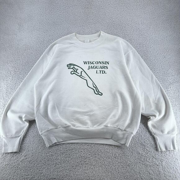 Vintage Wisconsin Jaguars LTD Sweatshirt Mens Large Crewneck Graphic 90s USA - Picture 2 of 11